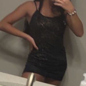 Black dress with gold details